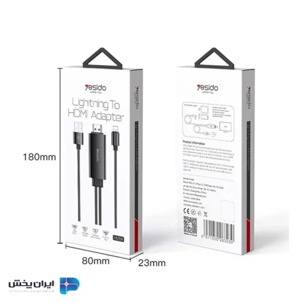 کابل لایتنینگ HDMI یسیدو مدل yesido HM04