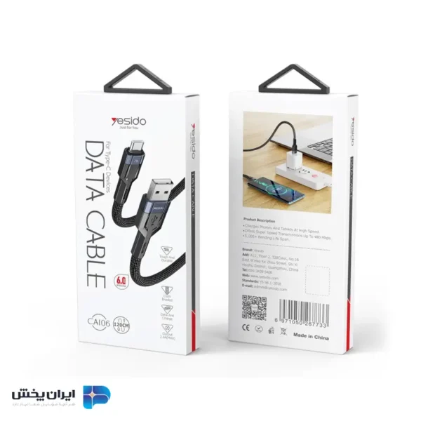 کابل تبدیل usb به usb-c یسیدو مدل yesido ca 106