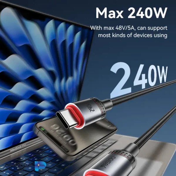 کابل usb به تایپ سی led digital یسیدو yesido CA85