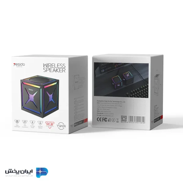 اسپیکر بلوتوثی با نور RGB مدل Yesido YSW34