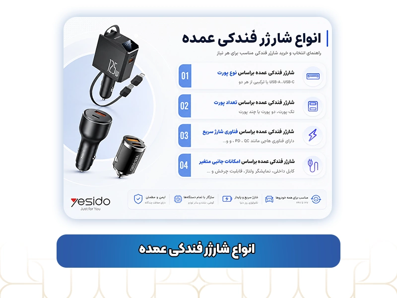 انواع شارژر فندکی عمده