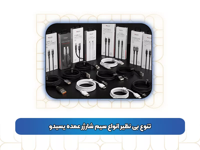 تنوع بی‌ نظیر انواع سیم شارژر عمده یسیدو